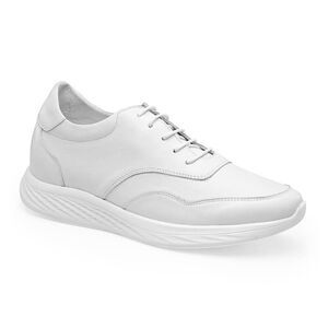 US9 CHAMARIPA 7CM Elevator Shoes Height Increasing White Sneaker For Men